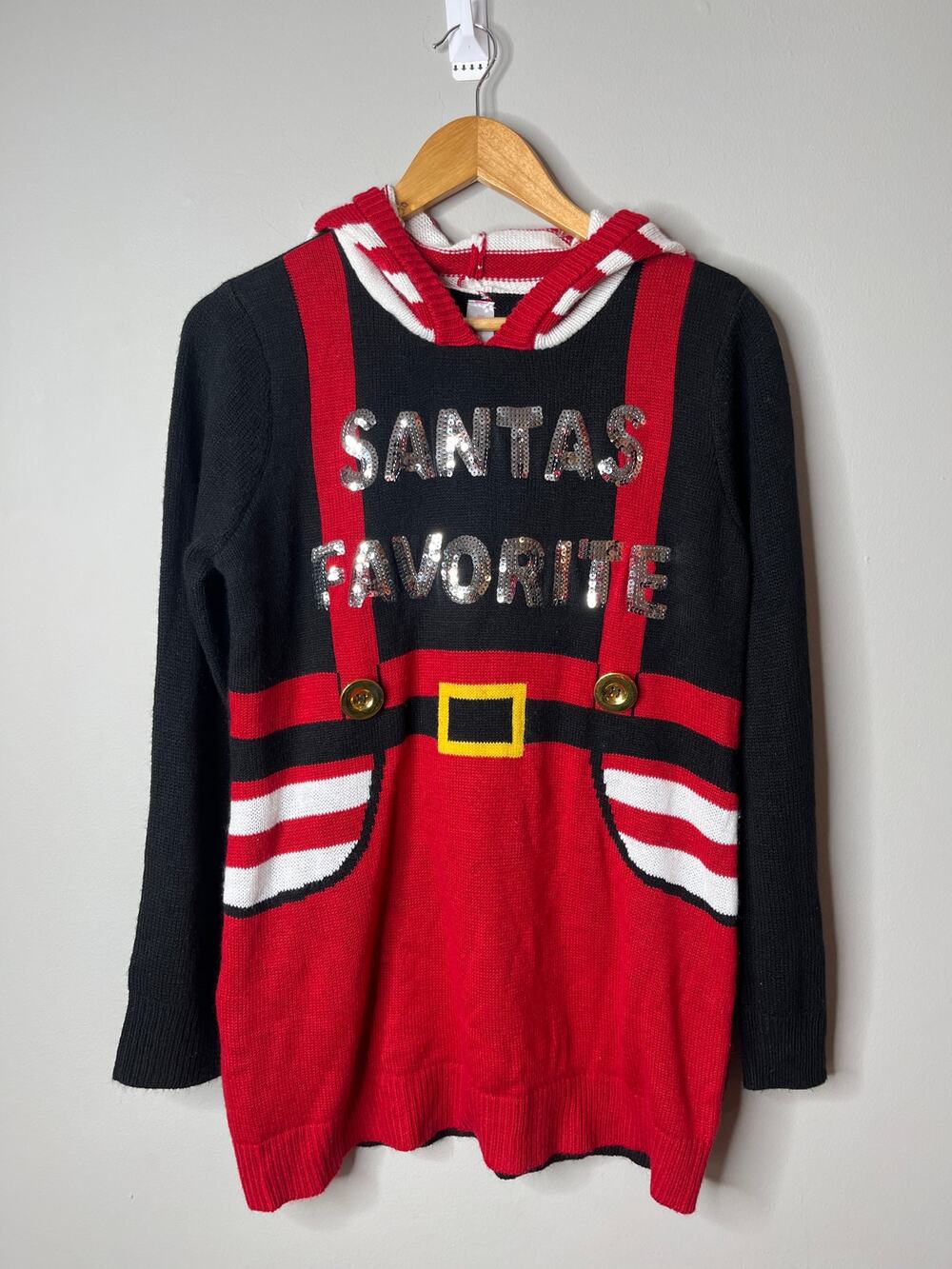 No Boundaries Santa's Favorite Sweater Dress Juniors XL